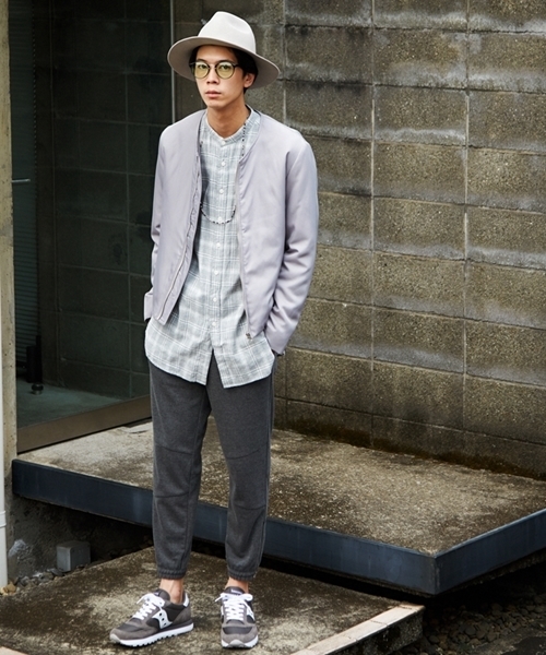 WEGO（ウィゴー）の「WEGO/ビエラバンドカラーロングシャツ（シャツ/ブラウス・メンズ・杢グレー/ブルー系その他/グレー系その他・MEDIUM/LARGE）」の8枚目の写真