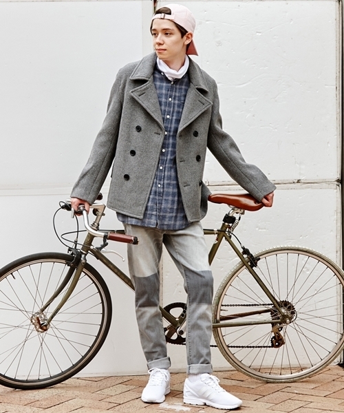 WEGO（ウィゴー）の「WEGO/ビエラバンドカラーロングシャツ（シャツ/ブラウス・メンズ・杢グレー/ブルー系その他/グレー系その他・MEDIUM/LARGE）」の9枚目の写真