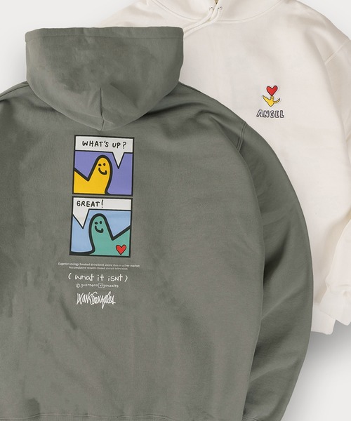 AMPTAKxCOLORS バックロゴパーカー （ビックコラボ中に四葉の 