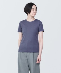 婦人 汗じみしにくいクルーネック半袖Tシャツ