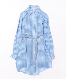 MICHAEL KORS チェーン LS シルク シャツドレス