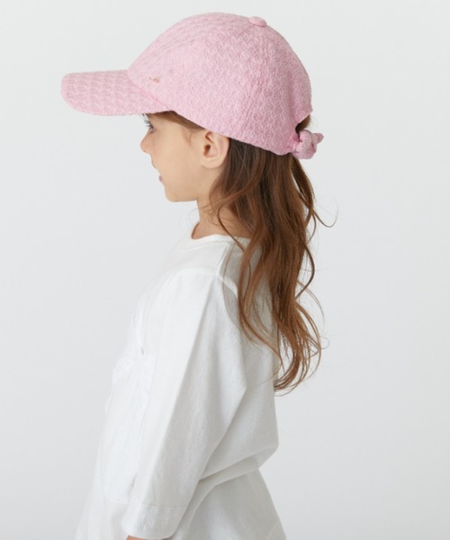 HAKKA KIDS（ハッカキッズ）の「花柄レースキャップ（キャップ・キッズ・サックスブルー/ホワイト/ピンク・M/L）」の8枚目の写真