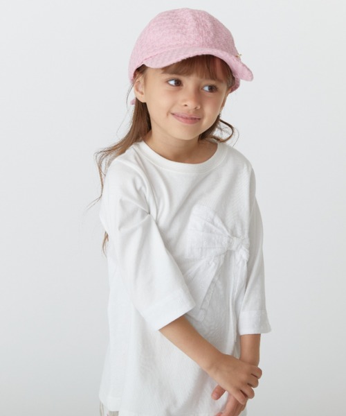 HAKKA KIDS（ハッカキッズ）の「花柄レースキャップ（キャップ・キッズ・サックスブルー/ホワイト/ピンク・M/L）」の7枚目の写真