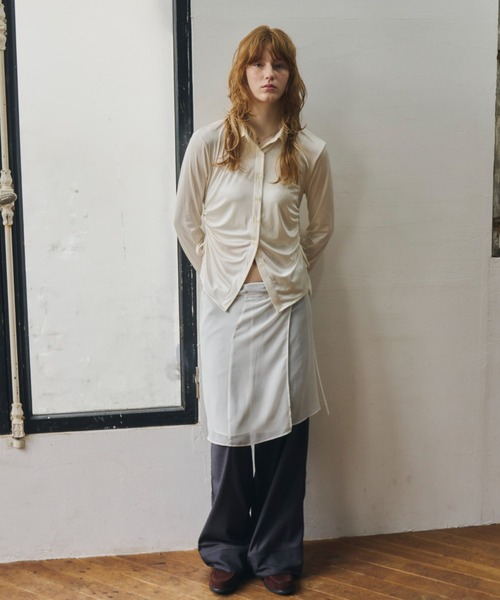 sheer wrap skirt / シアーラップスカート（スカート）｜GIUNON