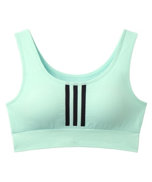 adidas（アディダス）の「adidas/アディダス スポーツブラ スリーストライプロゴ 吸汗速乾（スポーツブラ・レディース・ミント/ブラック/ライラック・MEDIUM/LARGE/X-LARGE）」の3枚目の写真
