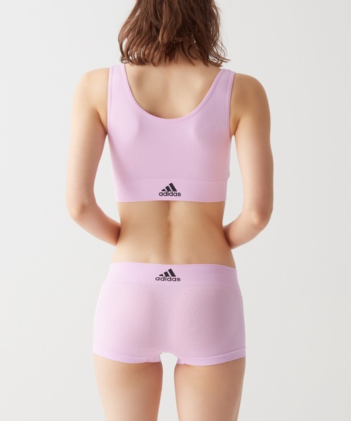 adidas（アディダス）の「adidas/アディダス スポーツブラ スリーストライプロゴ 吸汗速乾（スポーツブラ・レディース・ミント/ブラック/ライラック・MEDIUM/LARGE/X-LARGE）」の6枚目の写真