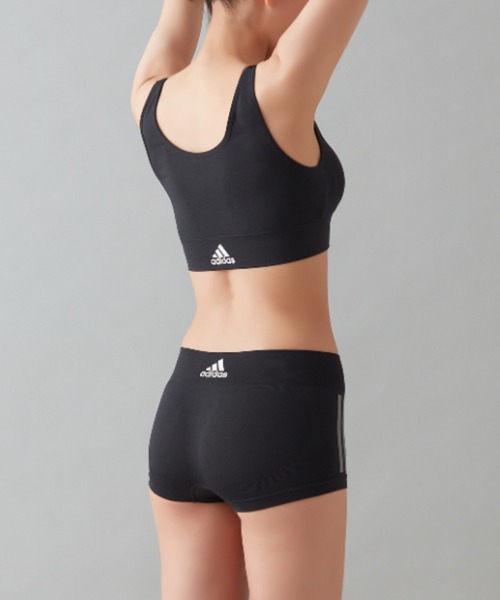 adidas（アディダス）の「adidas/アディダス スポーツブラ スリーストライプロゴ 吸汗速乾（スポーツブラ・レディース・ミント/ブラック/ライラック・MEDIUM/LARGE/X-LARGE）」の9枚目の写真