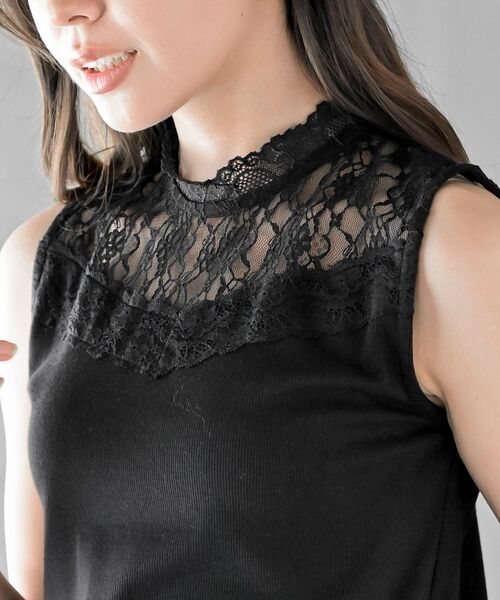 レース切替ハイネックタンクトップ（タンクトップ）｜rps（アール