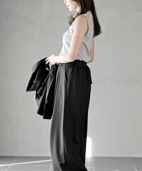 rps（アールピーエス）の「レース切替ハイネックタンクトップ（タンクトップ・レディース・オフホワイト/アイボリー/ブラック/グレイッシュベージュ・M/L）」の15枚目の写真