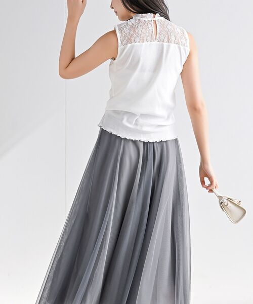 レース切替ハイネックタンクトップ（タンクトップ）｜rps（アール