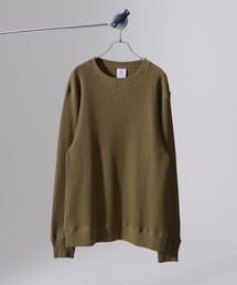 『JEMORGAN LONG JOHNS/ジェーイーモーガンロングジョーンズ』ビッグワッフルクルー長袖Tシャツ【+】