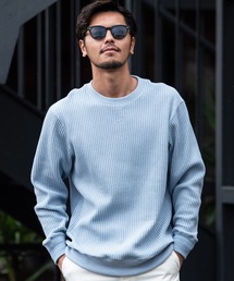 『JEMORGAN LONG JOHNS/ジェーイーモーガンロングジョーンズ』ビッグワッフルクルー長袖Tシャツ【+】