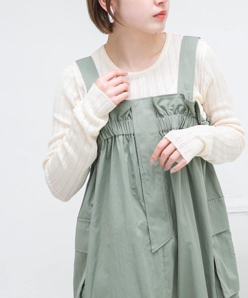 KBF(ケイビーエフ)の「ランダムRIBシアーニット(ニット/セーター・レディース・ブルー系その他/オレンジ系その他/アイボリー・ONE)」の2枚目の写真