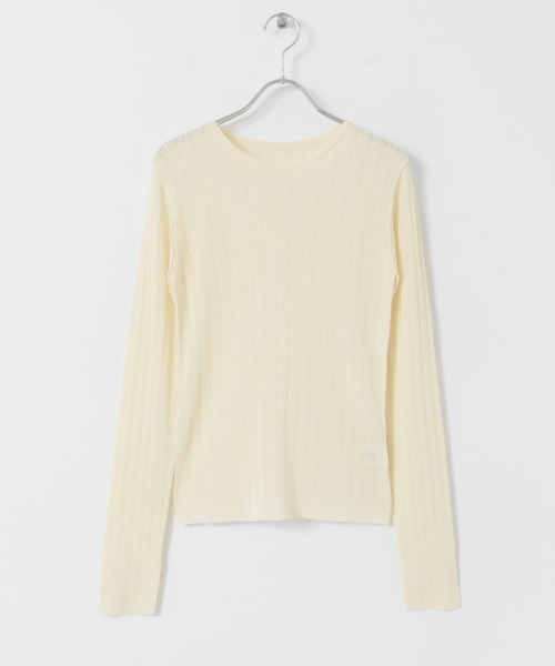 KBF(ケイビーエフ)の「ランダムRIBシアーニット(ニット/セーター・レディース・ブルー系その他/オレンジ系その他/アイボリー・ONE)」の22枚目の写真