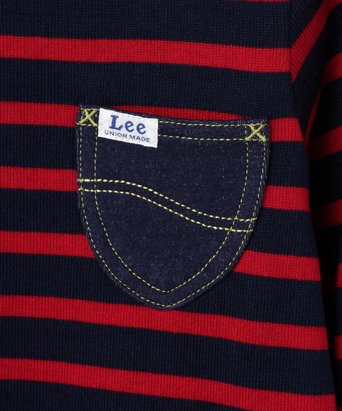 green label relaxing（グリーンレーベルリラクシング）の「■■■【KIDS】 LEE ボーダーワンピース（ワンピース・キッズ・レッド/ネイビー・110cm/120cm/100cm/130cm）」の3枚目の写真