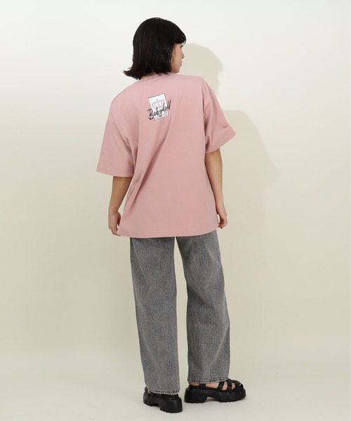 BABYDOLL(ベビードール)の「ステッカー Tシャツ 9257A(Tシャツ/カットソー・レディース・ピンク/ホワイト・L/M)」の19枚目の写真