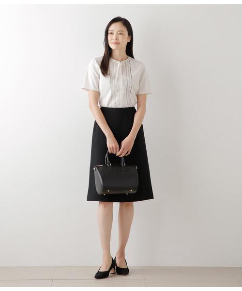 NEWYORKER（ニューヨーカー）の「【ウォッシャブル】ウォッシャブルWジョーゼット セミフレアスカート（スカート・レディース・ベージュ/ブラック・9号/11号）」の11枚目の写真
