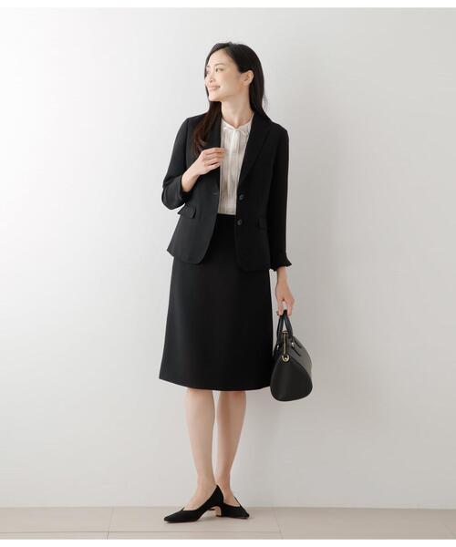 NEWYORKER（ニューヨーカー）の「【ウォッシャブル】ウォッシャブルWジョーゼット セミフレアスカート（スカート・レディース・ベージュ/ブラック・9号/11号）」の12枚目の写真
