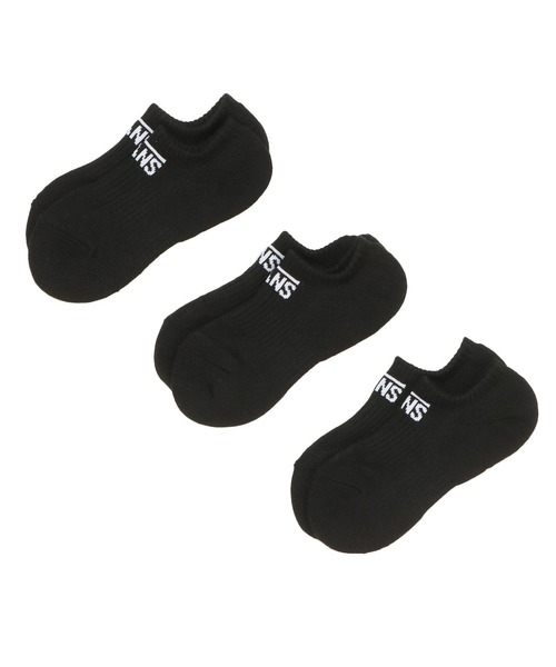 VANS(バンズ)の「VANS ヴァンズ NO SHOW 3Pack SOCKS SOCKS 124R1211500 ABC-MART限定 BLACK(ソックス/靴下・メンズ・ブラック・SMALL/MEDIUM)」の1枚目の写真