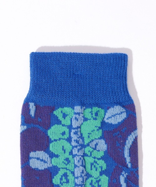 ANONYMOUSISM（アノニマスイズム）の「【AnonymousIsm】Tropical Stripe Crew/クルー丈ソックス/アノニマスイズム（ソックス/靴下・メンズ・レンガ/パープル/ブラック/ブルー・25cm～27cm）」の6枚目の写真