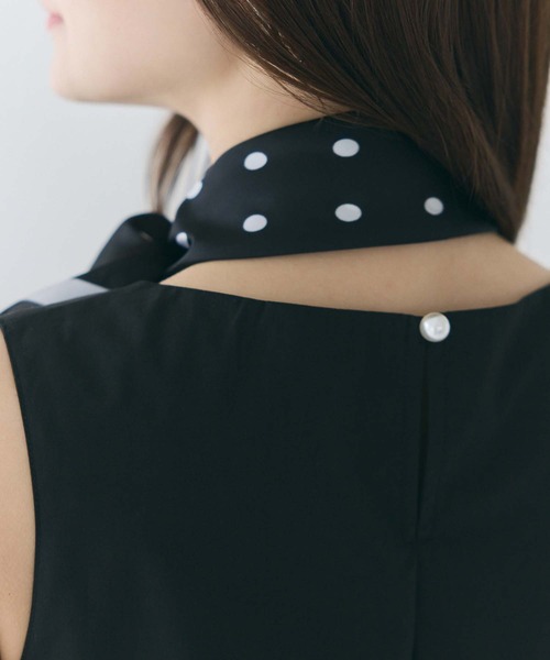 fifth（フィフス）の「ドット柄スカーフ（バンダナ/スカーフ・レディース・ブラック/ホワイト・FREE）」の3枚目の写真