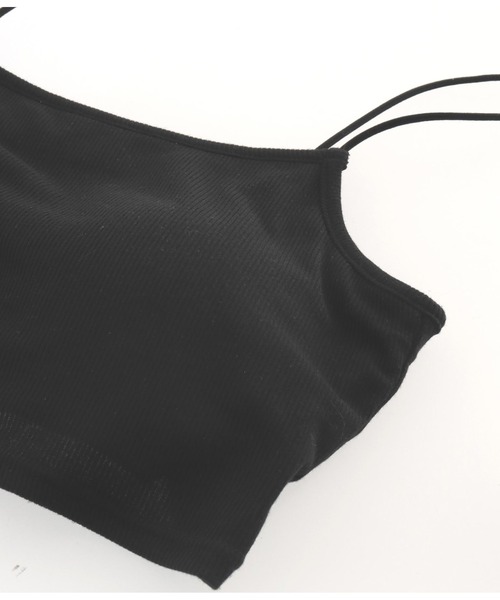 Settimissimo（セッティミッシモ）の「ショート丈 カップ付き キャミソール ブラトップ（キャミソール・レディース・ブラック/ホワイト・FREE）」の19枚目の写真