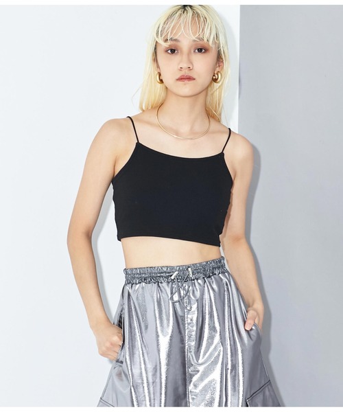 Settimissimo（セッティミッシモ）の「ショート丈 カップ付き キャミソール ブラトップ（キャミソール・レディース・ブラック/ホワイト・FREE）」の11枚目の写真