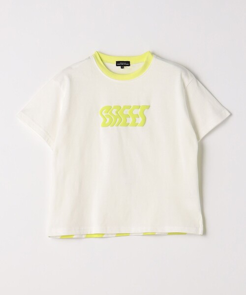 green label relaxing(グリーンレーベルリラクシング)の「ナミナミ リンガーTシャツ 100cm-130cm(Tシャツ/カットソー・キッズ・ライトピンク/クリーム/オフホワイト・110cm/100cm/120cm/130cm)」の10枚目の写真