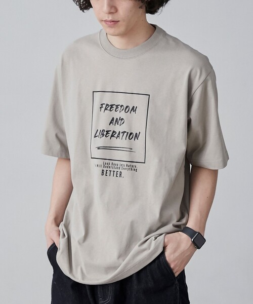 coen(コーエン)の「【WELLTECT】boxロゴプリントTシャツ(WEB限定カラー)(Tシャツ/カットソー・メンズ・ホワイト/ライトグレー/ロイヤルブルー・S/XL/L/M)」の1枚目の写真