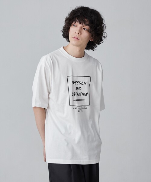 coen(コーエン)の「【WELLTECT】boxロゴプリントTシャツ(WEB限定カラー)(Tシャツ/カットソー・メンズ・ホワイト/ライトグレー/ロイヤルブルー・S/XL/L/M)」の4枚目の写真