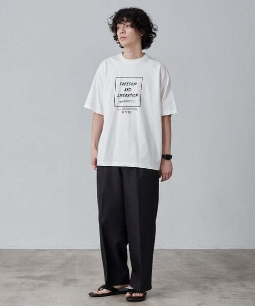 coen(コーエン)の「【WELLTECT】boxロゴプリントTシャツ(WEB限定カラー)(Tシャツ/カットソー・メンズ・ホワイト/ライトグレー/ロイヤルブルー・S/XL/L/M)」の5枚目の写真