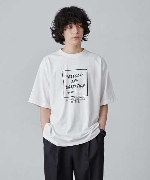coen(コーエン)の「【WELLTECT】boxロゴプリントTシャツ(WEB限定カラー)(Tシャツ/カットソー・メンズ・ホワイト/ライトグレー/ロイヤルブルー・S/XL/L/M)」の6枚目の写真