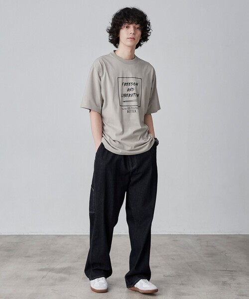 coen(コーエン)の「【WELLTECT】boxロゴプリントTシャツ(WEB限定カラー)(Tシャツ/カットソー・メンズ・ホワイト/ライトグレー/ロイヤルブルー・S/XL/L/M)」の11枚目の写真