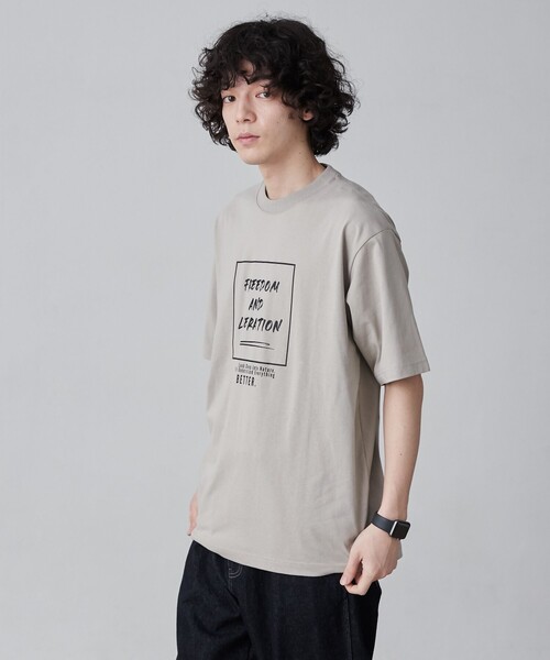 coen(コーエン)の「【WELLTECT】boxロゴプリントTシャツ(WEB限定カラー)(Tシャツ/カットソー・メンズ・ホワイト/ライトグレー/ロイヤルブルー・S/XL/L/M)」の12枚目の写真