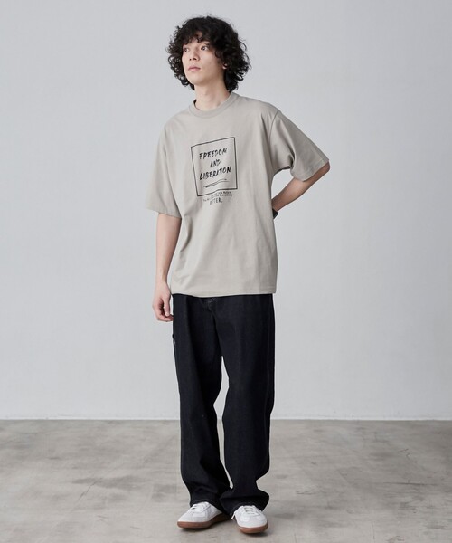 coen(コーエン)の「【WELLTECT】boxロゴプリントTシャツ(WEB限定カラー)(Tシャツ/カットソー・メンズ・ホワイト/ライトグレー/ロイヤルブルー・S/XL/L/M)」の13枚目の写真