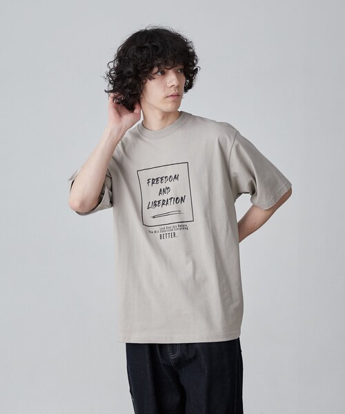 coen(コーエン)の「【WELLTECT】boxロゴプリントTシャツ(WEB限定カラー)(Tシャツ/カットソー・メンズ・ホワイト/ライトグレー/ロイヤルブルー・S/XL/L/M)」の14枚目の写真