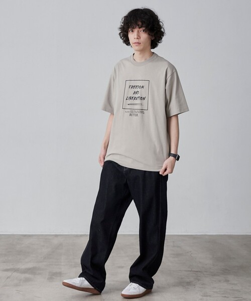coen(コーエン)の「【WELLTECT】boxロゴプリントTシャツ(WEB限定カラー)(Tシャツ/カットソー・メンズ・ホワイト/ライトグレー/ロイヤルブルー・S/XL/L/M)」の15枚目の写真