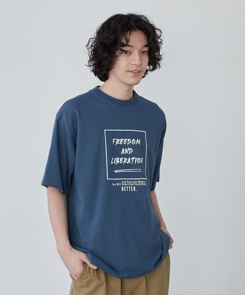 coen(コーエン)の「【WELLTECT】boxロゴプリントTシャツ(WEB限定カラー)(Tシャツ/カットソー・メンズ・ホワイト/ライトグレー/ロイヤルブルー・S/XL/L/M)」の16枚目の写真