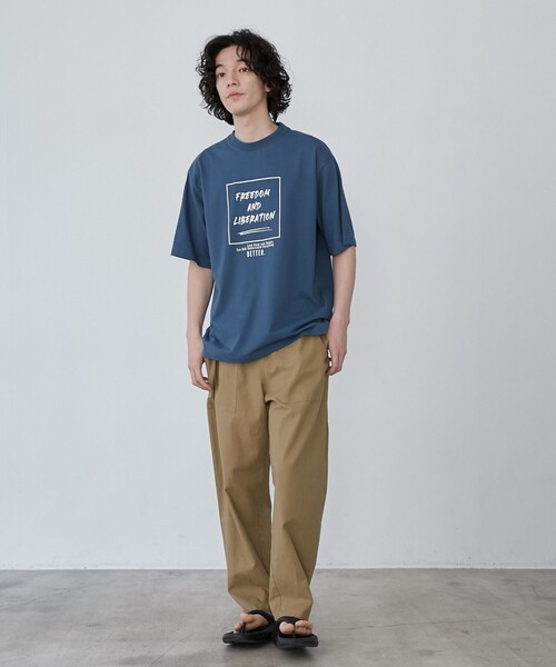 coen(コーエン)の「【WELLTECT】boxロゴプリントTシャツ(WEB限定カラー)(Tシャツ/カットソー・メンズ・ホワイト/ライトグレー/ロイヤルブルー・S/XL/L/M)」の19枚目の写真