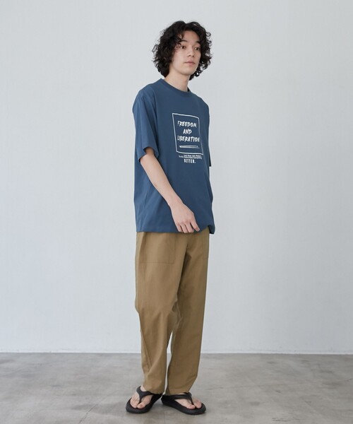 coen(コーエン)の「【WELLTECT】boxロゴプリントTシャツ(WEB限定カラー)(Tシャツ/カットソー・メンズ・ホワイト/ライトグレー/ロイヤルブルー・S/XL/L/M)」の21枚目の写真