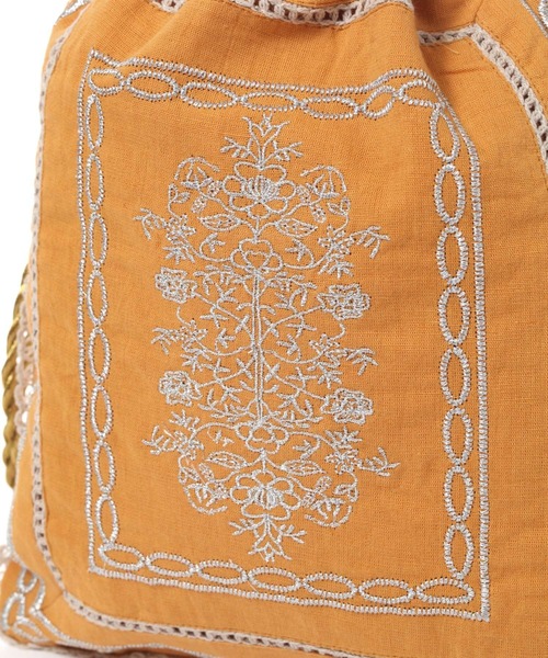 niko and...（ニコアンド）の「オリジナル刺繍巾着ショルダーバッグ（ショルダーバッグ・レディース・オレンジ/グレー/パープル・0）」の17枚目の写真