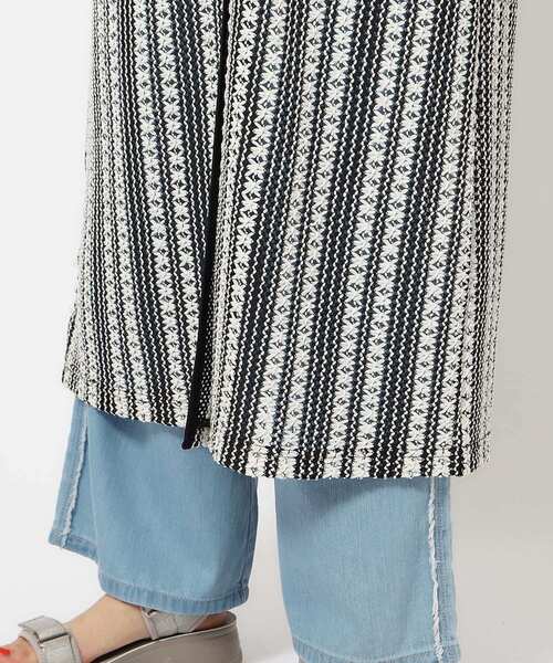 Cutie Blonde（キューティーブロンド）の「◆羽織るだけでこなれる バイカラーレース ロングジレ（ベスト・レディース・ネイビー系2/キャメル/ブラック系2・00）」の22枚目の写真