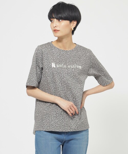 【セール】【ウォッシャブル】パンサーロゴプリントプルオーバーカットソー（Tシャツ/カットソー）｜EVEX by KRIZIA（エヴェックスバイクリツィア）
