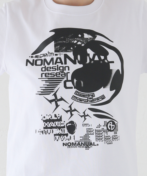 NOMANUAL(NOMANUAL)の「NOMANUAL RAVE T-SHIRT NM52TS0 8M1(Tシャツ/カットソー・レディース・ブラック/ホワイト・SMALL)」の12枚目の写真