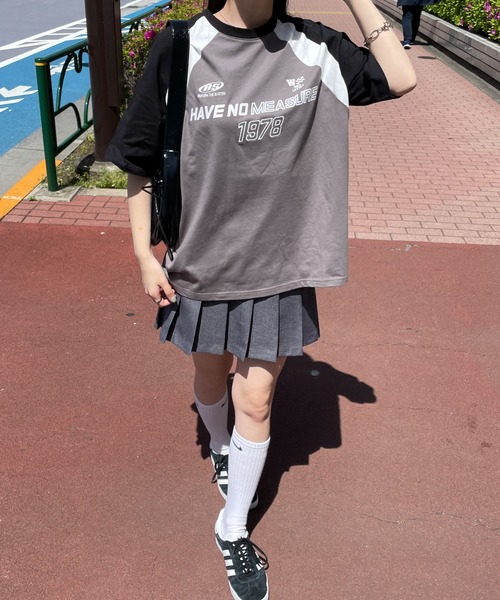 WEGO(ウィゴー)の「WEGO/モーターグラフィックビッグT(Tシャツ/カットソー・レディース・グレー/ホワイト・FREE)」の4枚目の写真