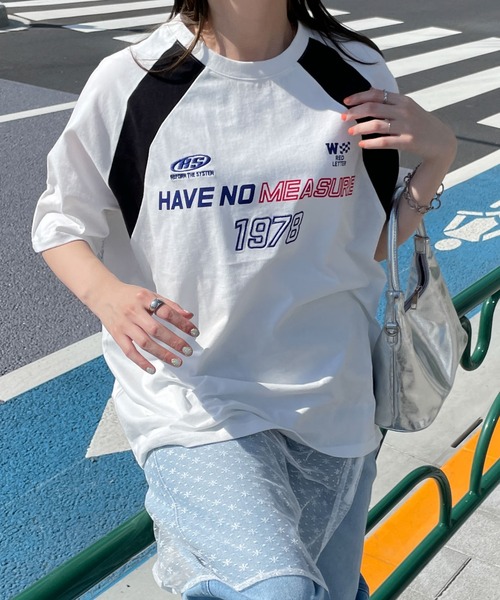 WEGO(ウィゴー)の「WEGO/モーターグラフィックビッグT(Tシャツ/カットソー・レディース・グレー/ホワイト・FREE)」の5枚目の写真