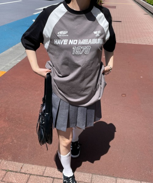 WEGO(ウィゴー)の「WEGO/モーターグラフィックビッグT(Tシャツ/カットソー・レディース・グレー/ホワイト・FREE)」の12枚目の写真