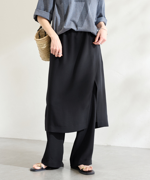 FRAMeWORK（フレームワーク）の「メランジツイルレイヤードボトムス  