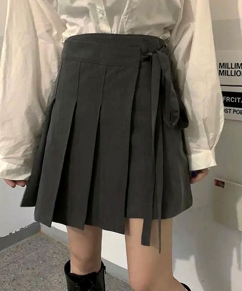 セール】【 ammy. / エイミードット 】 ハイウエスト リボン紐 巻き  