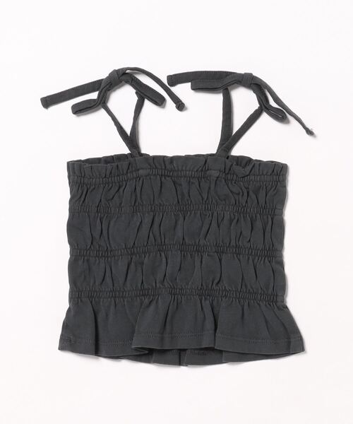 Ocean&Ground（オーシャン&グラウンド）の「シャーリングリメイクキャミソール（90～140cm）（キャミソール・キッズ・パープル/レッド/ブラック・90/100/110/120/130/140）」の4枚目の写真